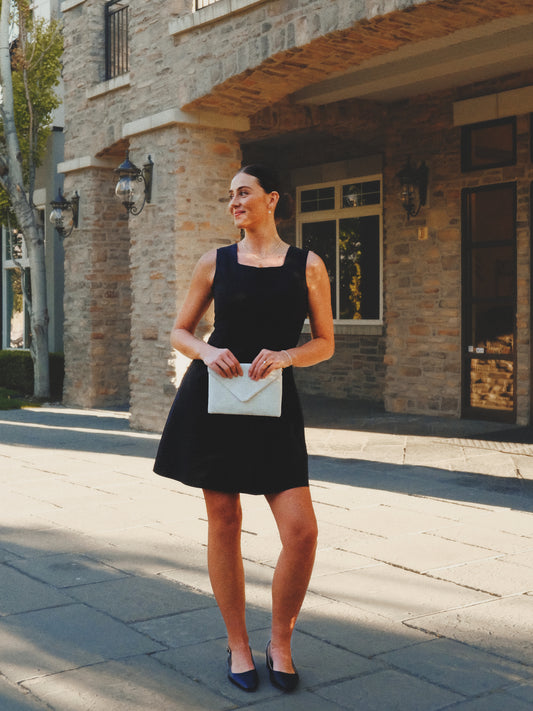 the little black dress with a stylish, flared skirt 